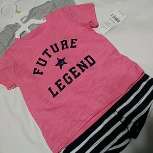 Carters 3 Piece short set 3m